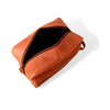 Chestnut Leather Toiletry Bag - Cosmetic Pouch - Shaving Kit
