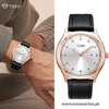 TOMI T-030 Men's Watch Date Day Quartz Leather Straps