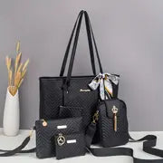 Neues Stilvolles, Modernes und Vielseitiges Minimalistisches Wellen-Stickerei-Taschen-Set mit 5 Teilen